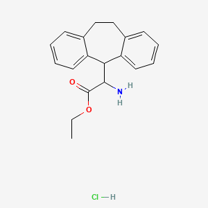 B2505944 Ethyl 2-amino-2-(10,11-dihydro-5H-dibenzo[a,d][7]annulen-5-yl)acetate hydrochloride CAS No. 147900-32-1