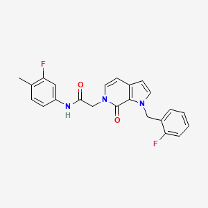 molecular formula C23H19F2N3O2 B2505960 2-[1-(2-fluorobenzyl)-7-oxo-1,7-dihydro-6H-pyrrolo[2,3-c]pyridin-6-yl]-N-(3-fluoro-4-methylphenyl)acetamide CAS No. 1286713-60-7