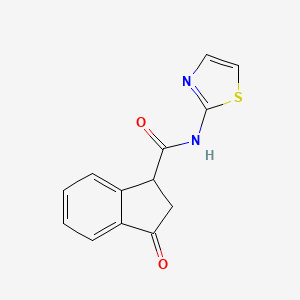 molecular formula C13H10N2O2S B2505971 3-oxo-N-(thiazol-2-yl)-2,3-dihydro-1H-indene-1-carboxamide CAS No. 1207004-93-0