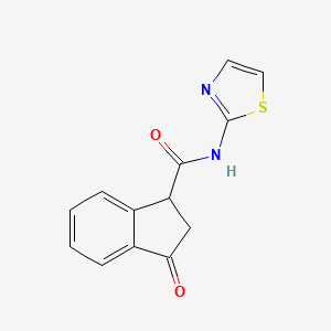 molecular formula C13H10N2O2S B2505971 3-氧代-N-(噻唑-2-基)-2,3-二氢-1H-茚满-1-甲酰胺 CAS No. 1207004-93-0