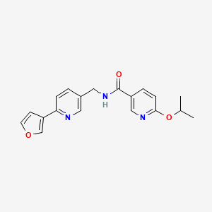 molecular formula C19H19N3O3 B2505973 N-((6-(furan-3-yl)pyridin-3-yl)methyl)-6-isopropoxynicotinamide CAS No. 2034465-32-0