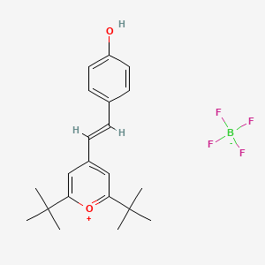 molecular formula C21H27BF4O2 B2505978 (E)-2,6-二叔丁基-4-(4-羟基苯乙烯基)-2H-吡喃-2-鎓四氟硼酸盐 CAS No. 475100-59-5