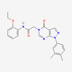 molecular formula C23H23N5O3 B2505979 2-[1-(3,4-二甲基苯基)-4-氧代吡唑并[3,4-d]嘧啶-5-基]-N-(2-乙氧基苯基)乙酰胺 CAS No. 852451-45-7