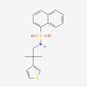 molecular formula C18H19NO2S2 B2505981 N-(2-甲基-2-(噻吩-3-基)丙基)萘-1-磺酰胺 CAS No. 2309624-65-3