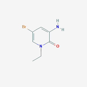 molecular formula C7H9BrN2O B2505982 3-Amino-5-bromo-1-ethylpyridin-2(1H)-one CAS No. 1638764-56-3