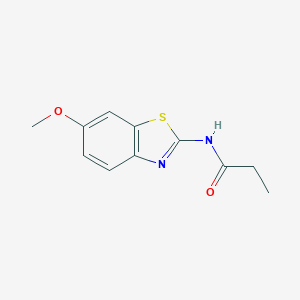 molecular formula C11H12N2O2S B250603 N-(6-methoxy-1,3-benzothiazol-2-yl)propanamide 