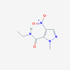 molecular formula C7H10N4O3 B2506049 N-ethyl-1-methyl-4-nitro-1H-pyrazole-5-carboxamide CAS No. 1245771-58-7