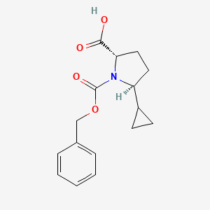 (2S,5S)-5-Cyclopropyl-1-phenylmethoxycarbonylpyrrolidine-2-carboxylic acid