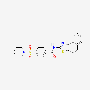 molecular formula C24H25N3O3S2 B2506063 N-(4,5-二氢苯并[e][1,3]苯并噻唑-2-基)-4-(4-甲基哌啶-1-基)磺酰基苯甲酰胺 CAS No. 683261-25-8