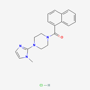 molecular formula C19H21ClN4O B2506065 (4-(1-methyl-1H-imidazol-2-yl)piperazin-1-yl)(naphthalen-1-yl)methanone hydrochloride CAS No. 1189956-75-9