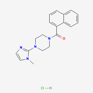 molecular formula C19H21ClN4O B2506065 Clorhidrato de (4-(1-metil-1H-imidazol-2-il)piperazin-1-il)(naftalen-1-il)metanona CAS No. 1189956-75-9