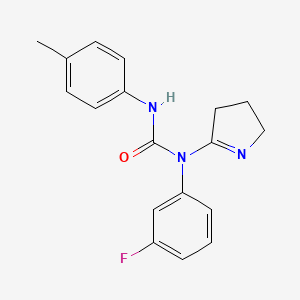 molecular formula C18H18FN3O B2506066 1-(3,4-二氢-2H-吡咯-5-基)-1-(3-氟苯基)-3-(对甲苯基)脲 CAS No. 898640-48-7