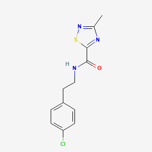 molecular formula C12H12ClN3OS B2506094 N-(4-氯苯乙基)-3-甲基-1,2,4-噻二唑-5-甲酰胺 CAS No. 1448044-24-3