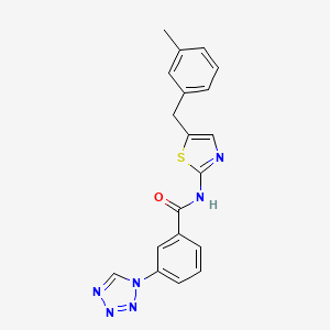 molecular formula C19H16N6OS B2506102 N-[5-(3-甲基苄基)-1,3-噻唑-2-基]-3-(1H-四唑-1-基)苯甲酰胺 CAS No. 915926-03-3