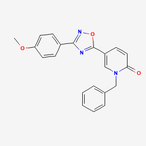 molecular formula C21H17N3O3 B2506127 1-benzyl-5-(3-(4-methoxyphenyl)-1,2,4-oxadiazol-5-yl)pyridin-2(1H)-one CAS No. 1251706-93-0
