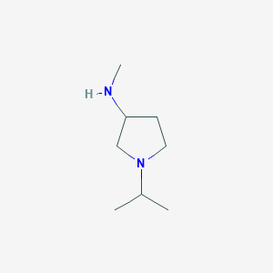 molecular formula C8H18N2 B2506131 1-isopropyl-N-methylpyrrolidin-3-amine CAS No. 503067-85-4