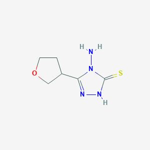 molecular formula C6H10N4OS B2506134 4-amino-5-(oxolan-3-yl)-4H-1,2,4-triazole-3-thiol CAS No. 1249743-71-2