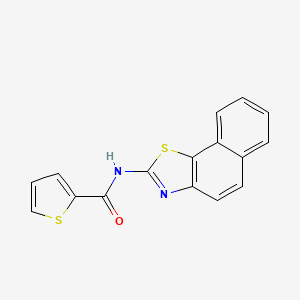 molecular formula C16H10N2OS2 B2506136 N-苯并[g][1,3]苯并噻唑-2-基噻吩-2-甲酰胺 CAS No. 313648-13-4