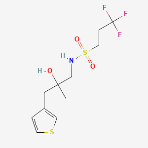 molecular formula C11H16F3NO3S2 B2506147 3,3,3-trifluoro-N-[2-hydroxy-2-methyl-3-(thiophen-3-yl)propyl]propane-1-sulfonamide CAS No. 2097920-87-9