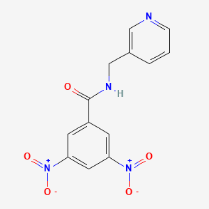 molecular formula C13H10N4O5 B2506148 3,5-dinitro-N-(pyridin-3-ylmethyl)benzamide CAS No. 58624-47-8