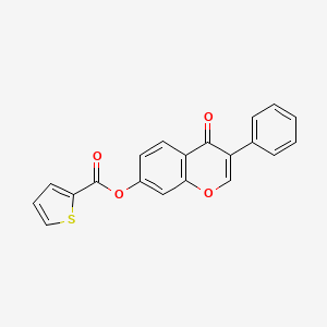 molecular formula C20H12O4S B2506158 4-氧代-3-苯基-4H-色烯-7-基噻吩-2-羧酸酯 CAS No. 449739-22-4