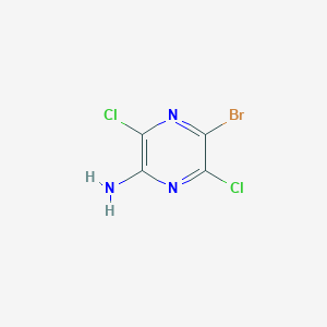 molecular formula C4H2BrCl2N3 B2506165 5-溴-3,6-二氯吡嗪-2-胺 CAS No. 960510-36-5