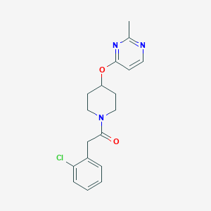 molecular formula C18H20ClN3O2 B2506168 2-(2-Chlorophenyl)-1-(4-((2-methylpyrimidin-4-yl)oxy)piperidin-1-yl)ethanone CAS No. 2097915-11-0