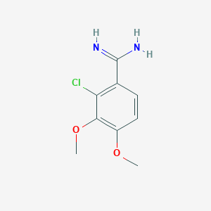 molecular formula C9H11ClN2O2 B2506172 2-Chloro-3,4-dimethoxybenzenecarboximidamide CAS No. 1260848-69-8