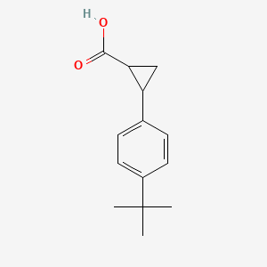 molecular formula C14H18O2 B2506175 2-(4-(Tert-butyl)phenyl)cyclopropanecarboxylic acid CAS No. 445029-32-3