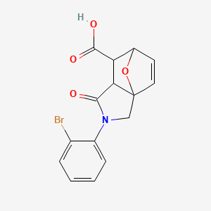 molecular formula C15H12BrNO4 B2506186 2-(2-Bromophenyl)-1-oxo-1,2,3,6,7,7a-hexahydro-3a,6-epoxyisoindole-7-carboxylic acid CAS No. 1005150-97-9