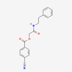 [(2-Phenylethyl)carbamoyl]methyl 4-cyanobenzoate