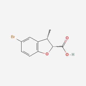 molecular formula C10H9BrO3 B2506191 (2R,3S)-5-Bromo-3-methyl-2,3-dihydro-1-benzofuran-2-carboxylic acid CAS No. 2470279-65-1