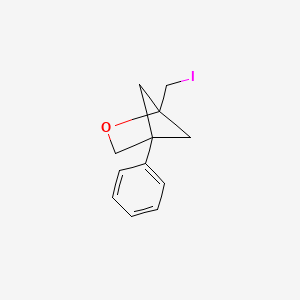 molecular formula C12H13IO B2506193 1-(碘甲基)-4-苯基-2-氧代双环[2.1.1]己烷 CAS No. 2378502-94-2