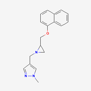 1-Methyl-4-[[2-(naphthalen-1-yloxymethyl)aziridin-1-yl]methyl]pyrazole
