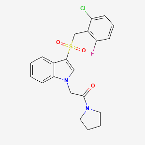 3-[(2-chloro-6-fluorobenzyl)sulfonyl]-1-(2-oxo-2-pyrrolidin-1-ylethyl)-1H-indole