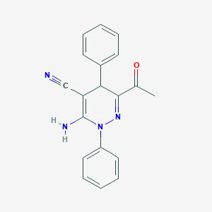 molecular formula C19H16N4O B250620 1,4-Diphenyl-3-acetyl-5-cyano-6-amino-1,4-dihydropyridazine 