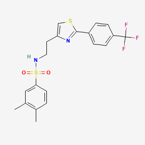 3,4-dimethyl-N-(2-(2-(4-(trifluoromethyl)phenyl)thiazol-4-yl)ethyl)benzenesulfonamide