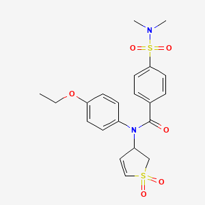 molecular formula C21H24N2O6S2 B2506204 4-(N,N-二甲基磺酰氨基)-N-(1,1-二氧化-2,3-二氢噻吩-3-基)-N-(4-乙氧苯基)苯甲酰胺 CAS No. 863021-04-9