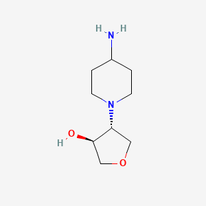 (3S,4R)-4-(4-aminopiperidin-1-yl)oxolan-3-ol