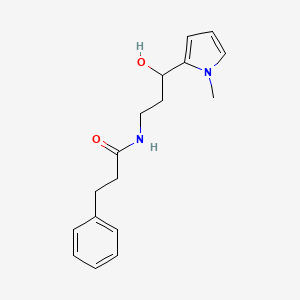 N-(3-hydroxy-3-(1-methyl-1H-pyrrol-2-yl)propyl)-3-phenylpropanamide