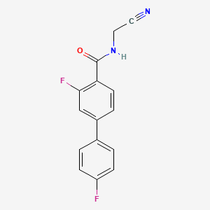 molecular formula C15H10F2N2O B2506215 N-(cyanomethyl)-3,4'-difluoro-[1,1'-biphenyl]-4-carboxamide CAS No. 1333838-20-2