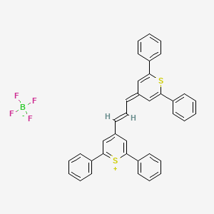 molecular formula C37H27BF4S2 B2506219 (E)-4-(3-(2,6-diphenyl-4H-thiopyran-4-ylidene)prop-1-en-1-yl)-2,6-diphenylthiopyrylium tetrafluoroborate CAS No. 79054-95-8