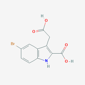 molecular formula C11H8BrNO4 B250623 (5-Bromo-2-carboxy-1H-indol-3-yl)acetic acid 