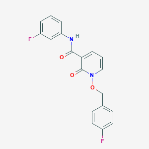 molecular formula C19H14F2N2O3 B2506231 N-(3-fluorophenyl)-1-[(4-fluorophenyl)methoxy]-2-oxopyridine-3-carboxamide CAS No. 868678-12-0