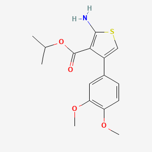 molecular formula C16H19NO4S B2506235 2-氨基-4-(3,4-二甲氧基苯基)噻吩-3-羧酸异丙酯 CAS No. 350997-33-0