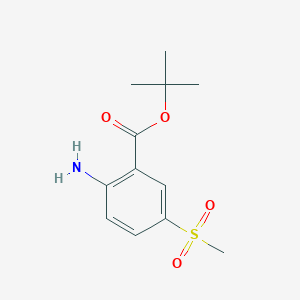 molecular formula C12H17NO4S B2506237 tert-Butyl 2-amino-5-(methylsulfonyl)benzoate CAS No. 2248343-89-5
