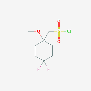 molecular formula C8H13ClF2O3S B2506240 (4,4-Difluoro-1-methoxycyclohexyl)methanesulfonyl chloride CAS No. 2503203-37-8