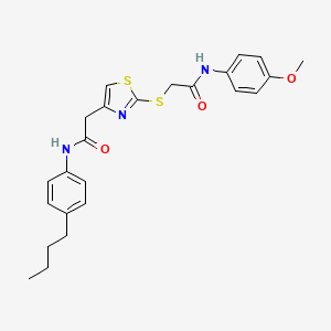 N-(4-butylphenyl)-2-(2-((2-((4-methoxyphenyl)amino)-2-oxoethyl)thio)thiazol-4-yl)acetamide