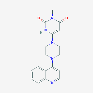 molecular formula C18H19N5O2 B2506254 3-methyl-6-(4-(quinolin-4-yl)piperazin-1-yl)pyrimidine-2,4(1H,3H)-dione CAS No. 2310012-10-1