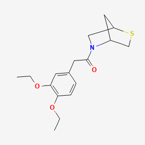 molecular formula C17H23NO3S B2506256 1-(2-Thia-5-azabicyclo[2.2.1]heptan-5-yl)-2-(3,4-diethoxyphenyl)ethanone CAS No. 2034552-97-9